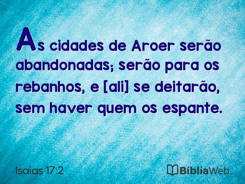 Isaías 17:2 em imagem para compartilhar
