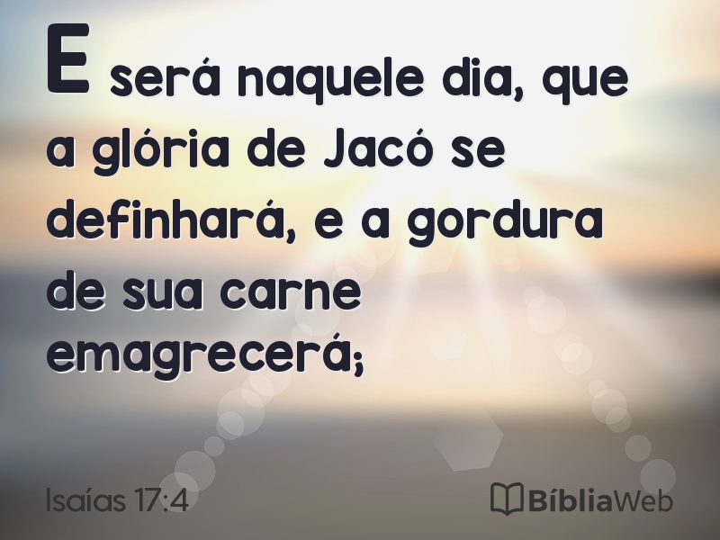 Isaías 17:4 em imagem para compartilhar
