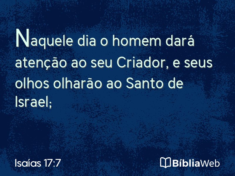 Isaías 17:7 em imagem para compartilhar