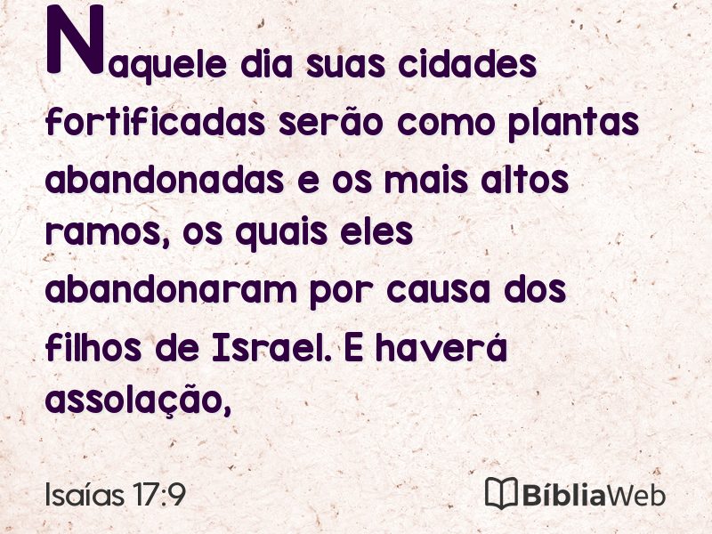 Isaías 17:9 em imagem para compartilhar