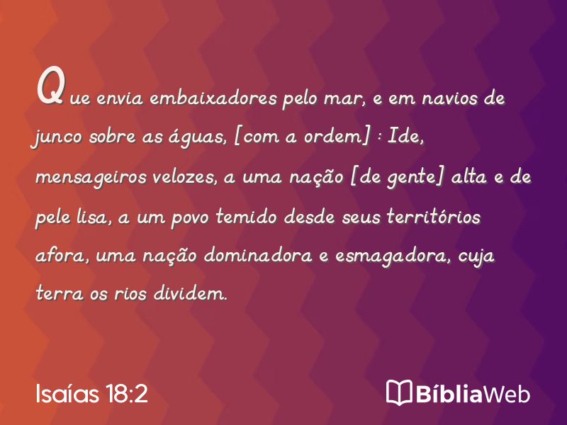 Isaías 18:2 em imagem para compartilhar