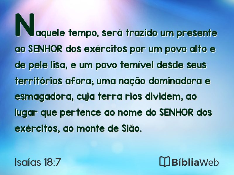 Isaías 18:7 em imagem para compartilhar