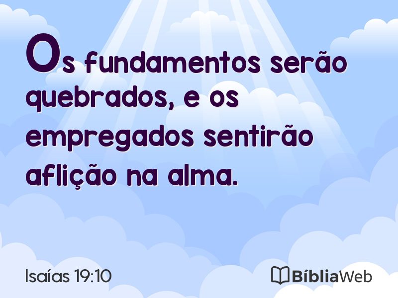 Isaías 19:10 em imagem para compartilhar