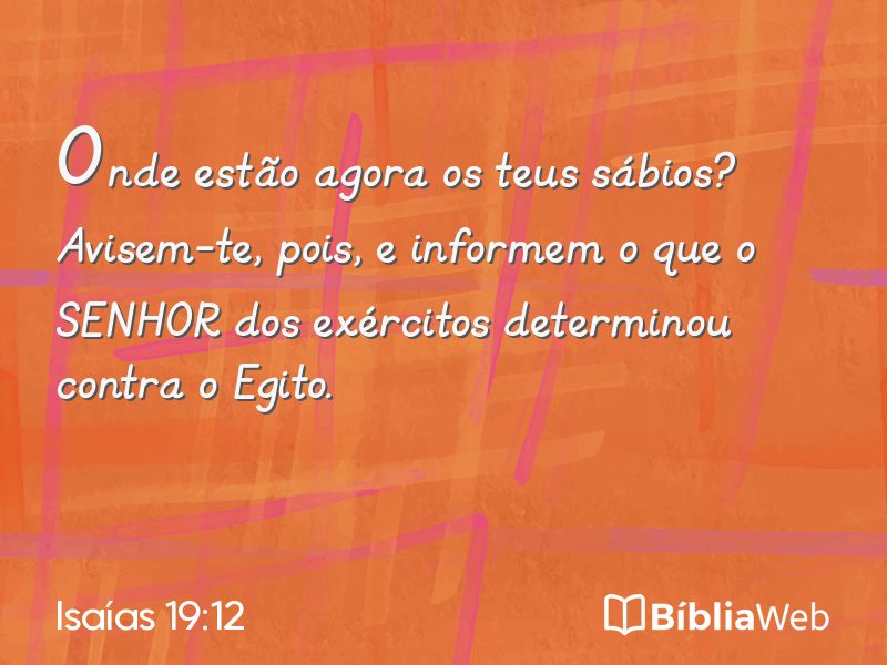 Isaías 19:12 em imagem para compartilhar