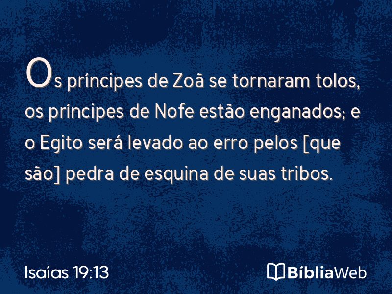 Isaías 19:13 em imagem para compartilhar