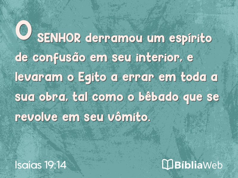 Isaías 19:14 em imagem para compartilhar