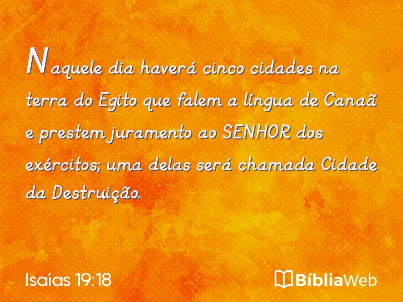 Isaías 19:18 em imagem para compartilhar