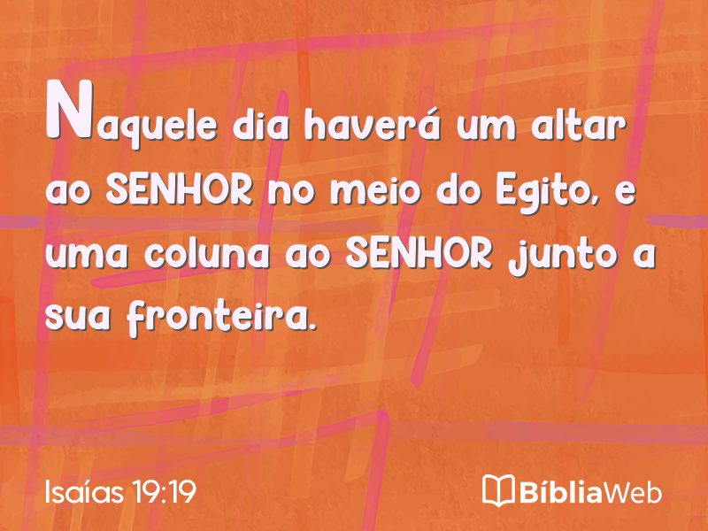 Isaías 19:19 em imagem para compartilhar