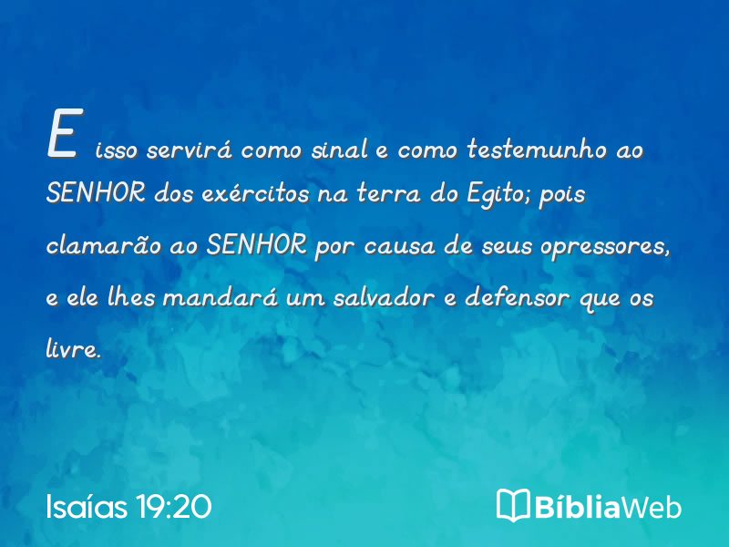 Isaías 19:20 em imagem para compartilhar