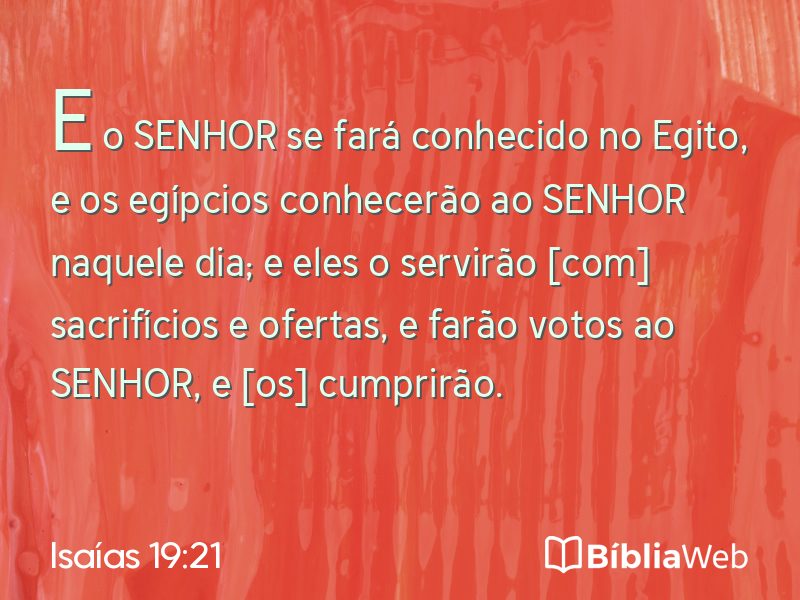 Isaías 19:21 em imagem para compartilhar