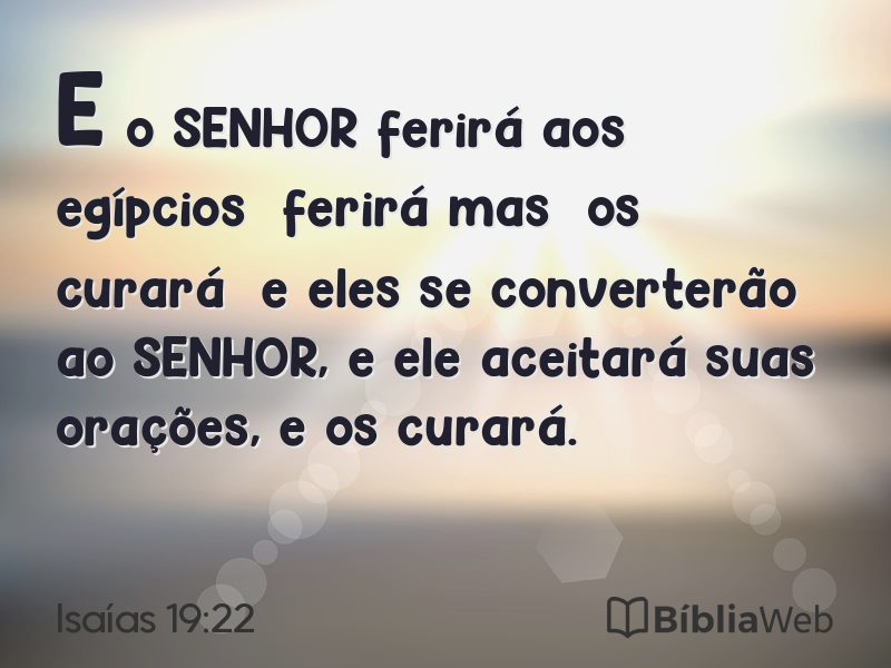 Isaías 19:22 em imagem para compartilhar