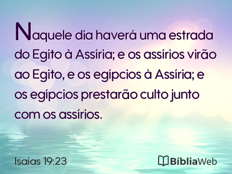Isaías 19:23 em imagem para compartilhar