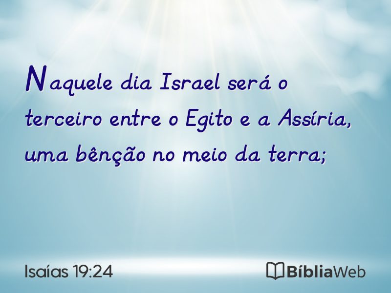 Isaías 19:24 em imagem para compartilhar