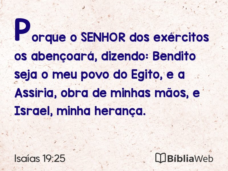 Isaías 19:25 em imagem para compartilhar