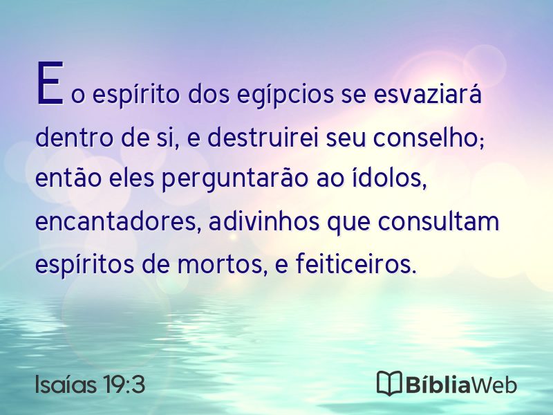 Isaías 19:3 em imagem para compartilhar