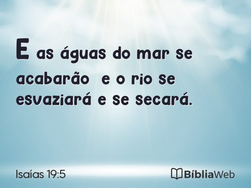 Isaías 19:5 em imagem para compartilhar