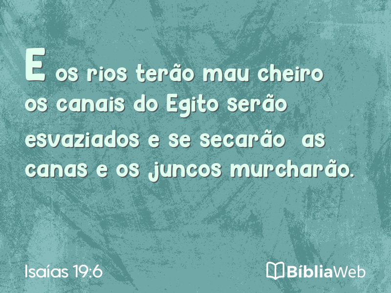 Isaías 19:6 em imagem para compartilhar