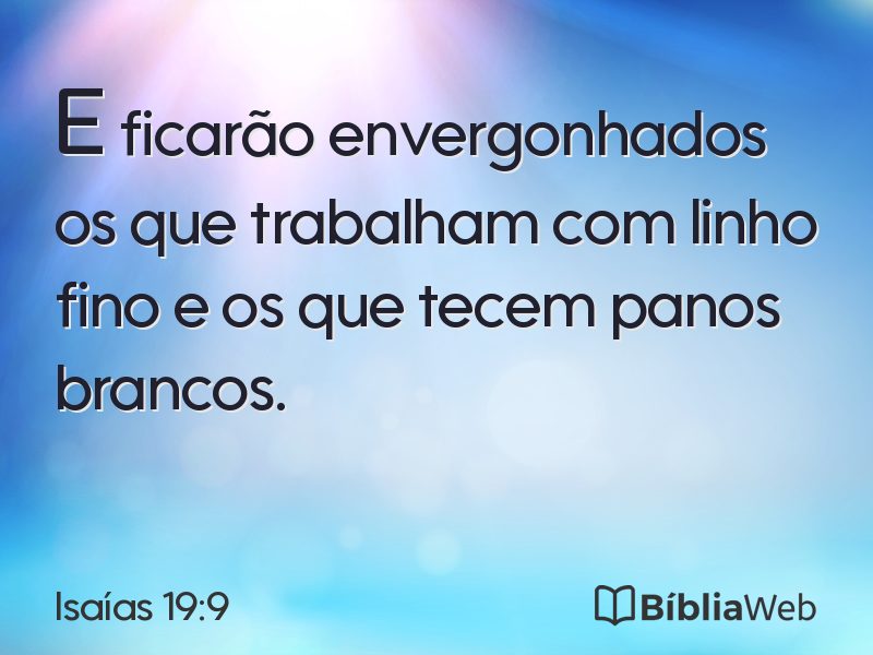 Isaías 19:9 em imagem para compartilhar
