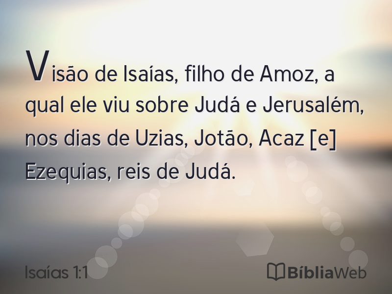 Isaías 1:1 em imagem para compartilhar