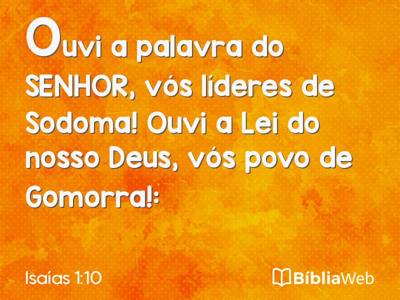 Isaías 1:10 em imagem para compartilhar