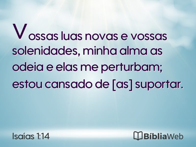Isaías 1:14 em imagem para compartilhar