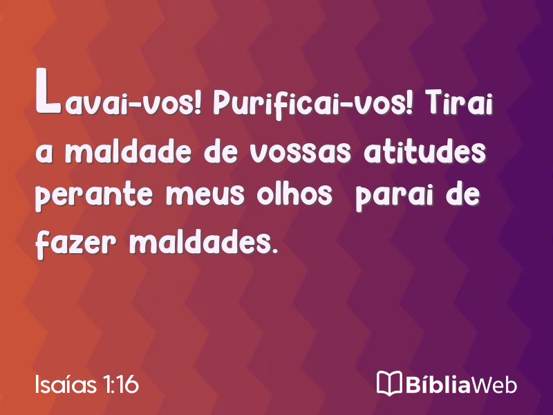 Isaías 1:16 em imagem para compartilhar