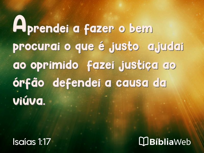 Isaías 1:17 em imagem para compartilhar