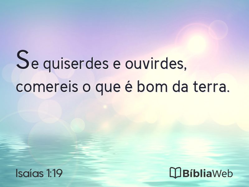 Isaías 1:19 em imagem para compartilhar