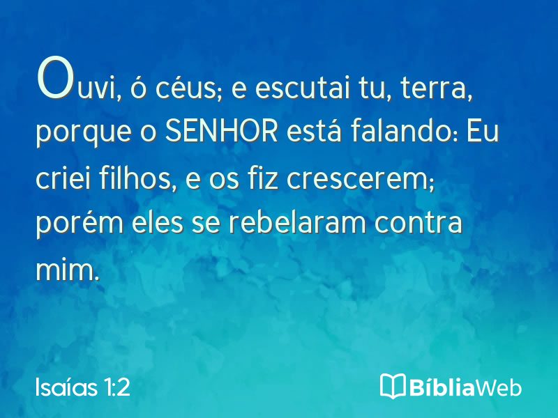 Isaías 1:2 em imagem para compartilhar