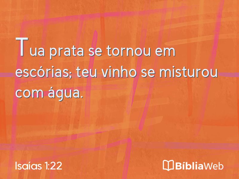 Isaías 1:22 em imagem para compartilhar
