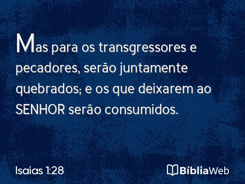 Isaías 1:28 em imagem para compartilhar
