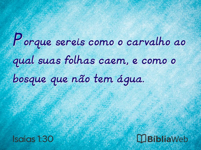 Isaías 1:30 em imagem para compartilhar