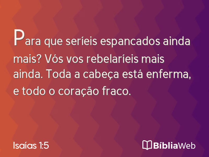 Isaías 1:5 em imagem para compartilhar