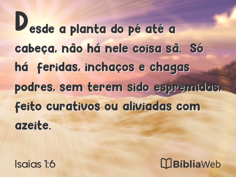 Isaías 1:6 em imagem para compartilhar