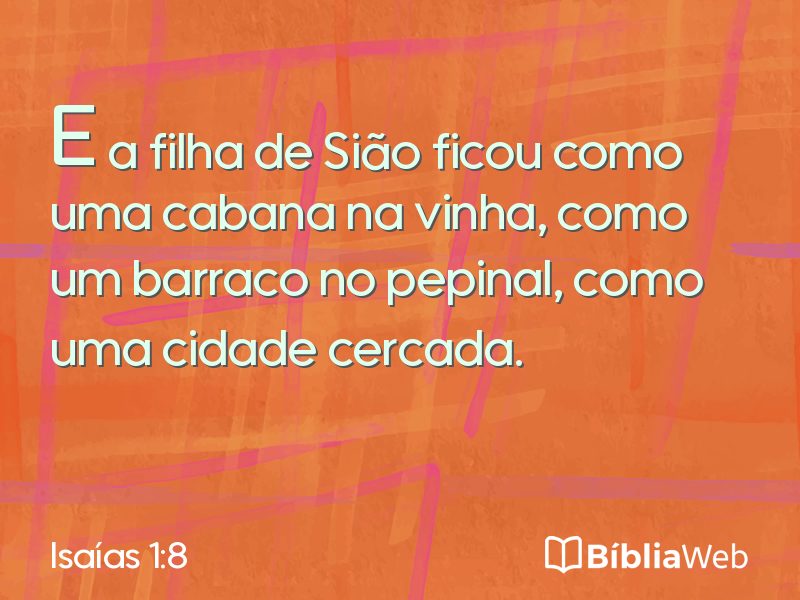 Isaías 1:8 em imagem para compartilhar