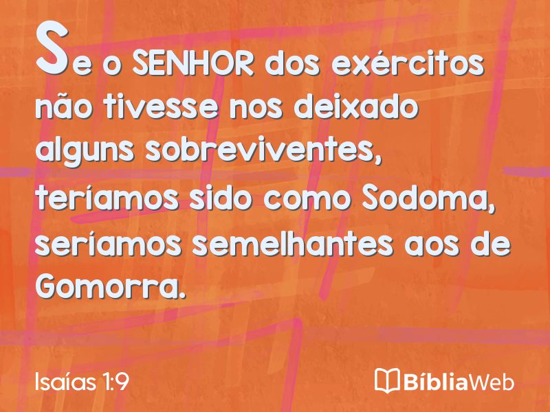 Isaías 1:9 em imagem para compartilhar