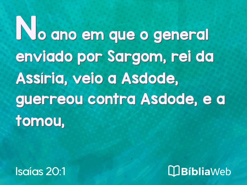 Isaías 20:1 em imagem para compartilhar
