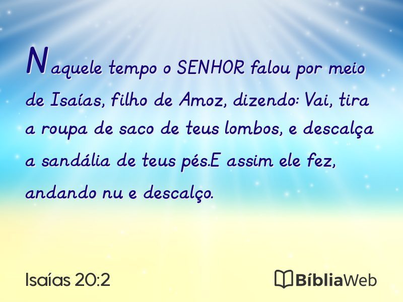 Isaías 20:2 em imagem para compartilhar
