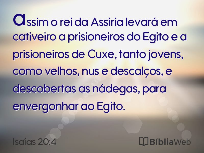 Isaías 20:4 em imagem para compartilhar