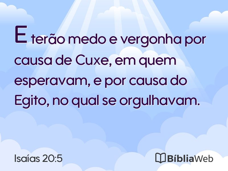 Isaías 20:5 em imagem para compartilhar