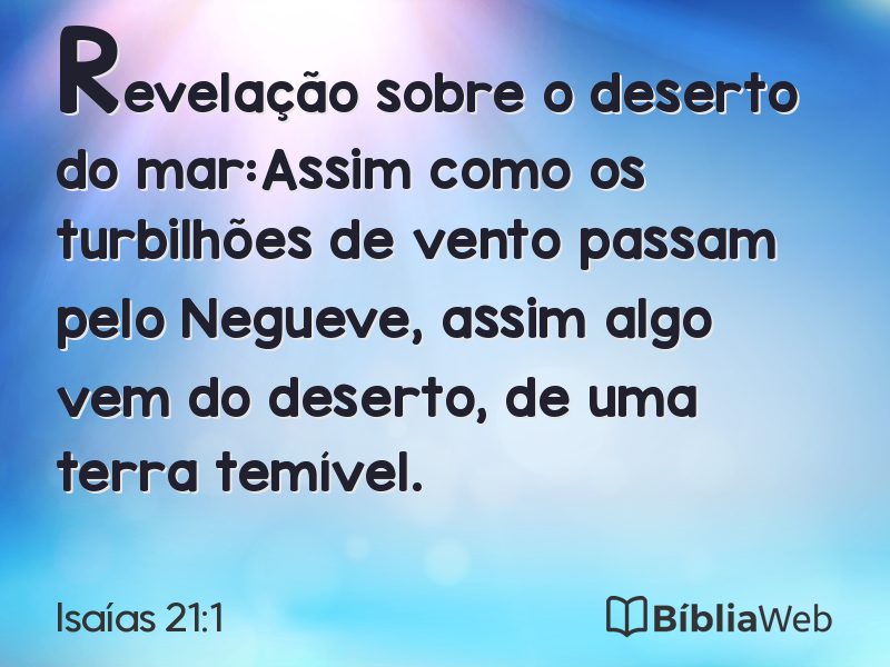 Isaías 21:1 em imagem para compartilhar