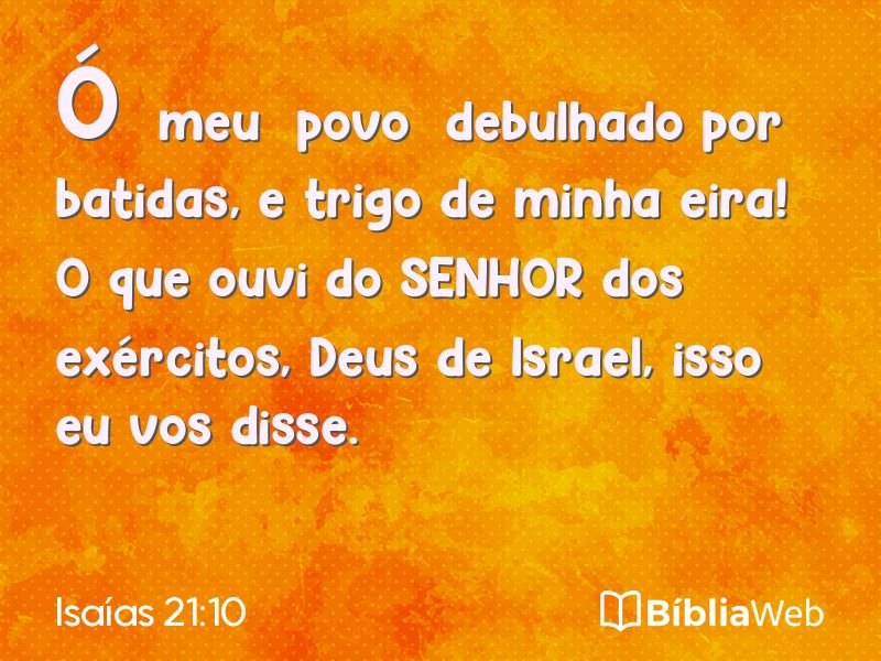 Isaías 21:10 em imagem para compartilhar