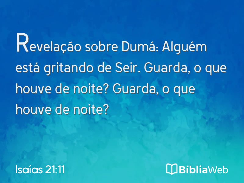 Isaías 21:11 em imagem para compartilhar