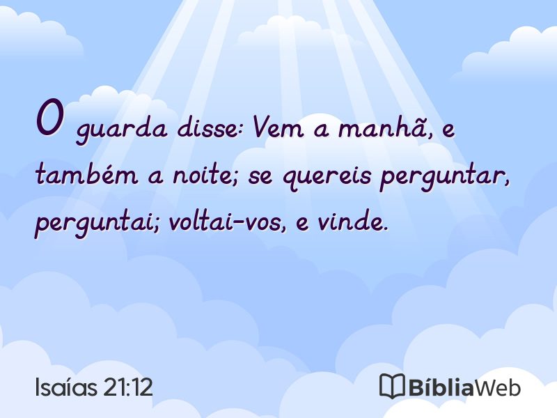 Isaías 21:12 em imagem para compartilhar