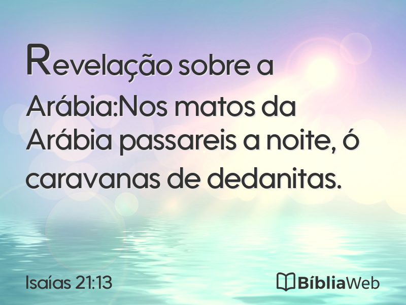 Isaías 21:13 em imagem para compartilhar