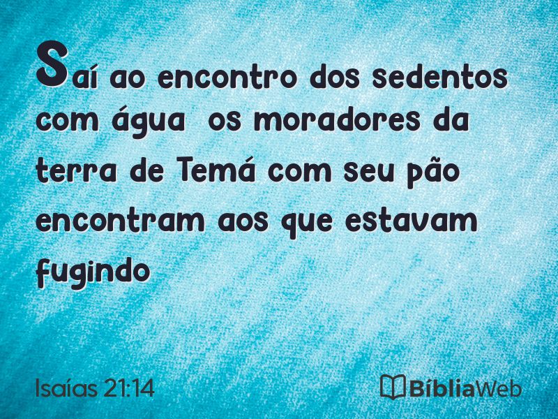 Isaías 21:14 em imagem para compartilhar