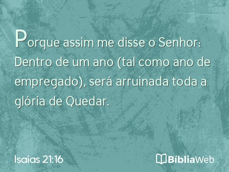 Isaías 21:16 em imagem para compartilhar