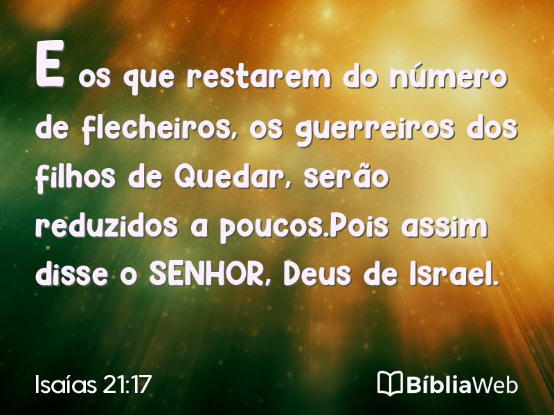 Isaías 21:17 em imagem para compartilhar