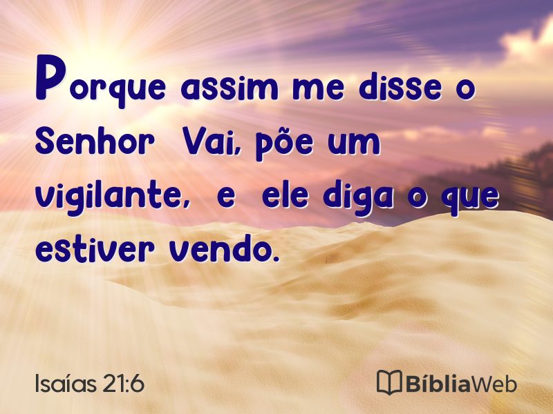 Isaías 21:6 em imagem para compartilhar