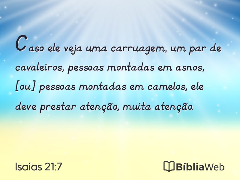 Isaías 21:7 em imagem para compartilhar